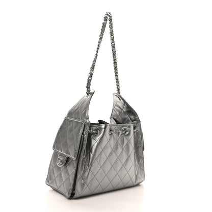 Chanel Metallic Caviar Quilted Small Chanel 25 Handbag Anthracite 3 of 11