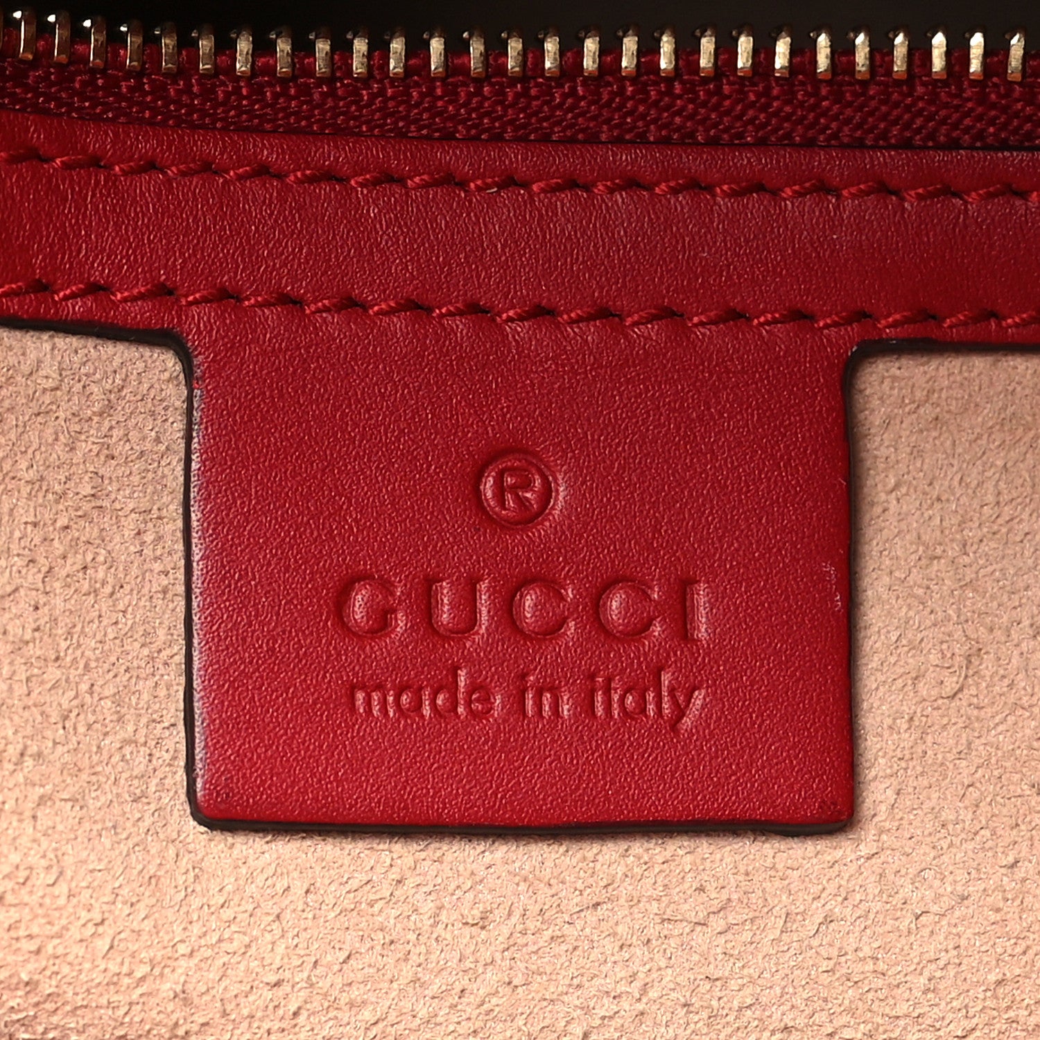 Gucci Nappa Bamboo Medium Nymphaea Top Handle Bag Hibiscus Red 6 of 10