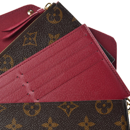 Louis Vuitton Monogram Pochette Felicie Chain Wallet Fuchsia 7 of 11