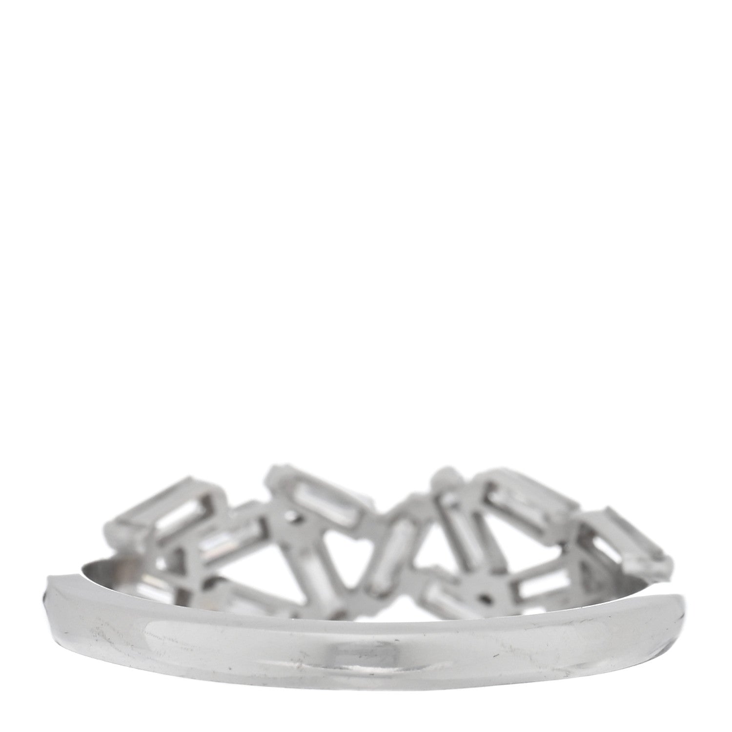 Suzanne Kalan 18K White Gold Diamond Baguette Fireworks Ring 53 6.25 3 of 4