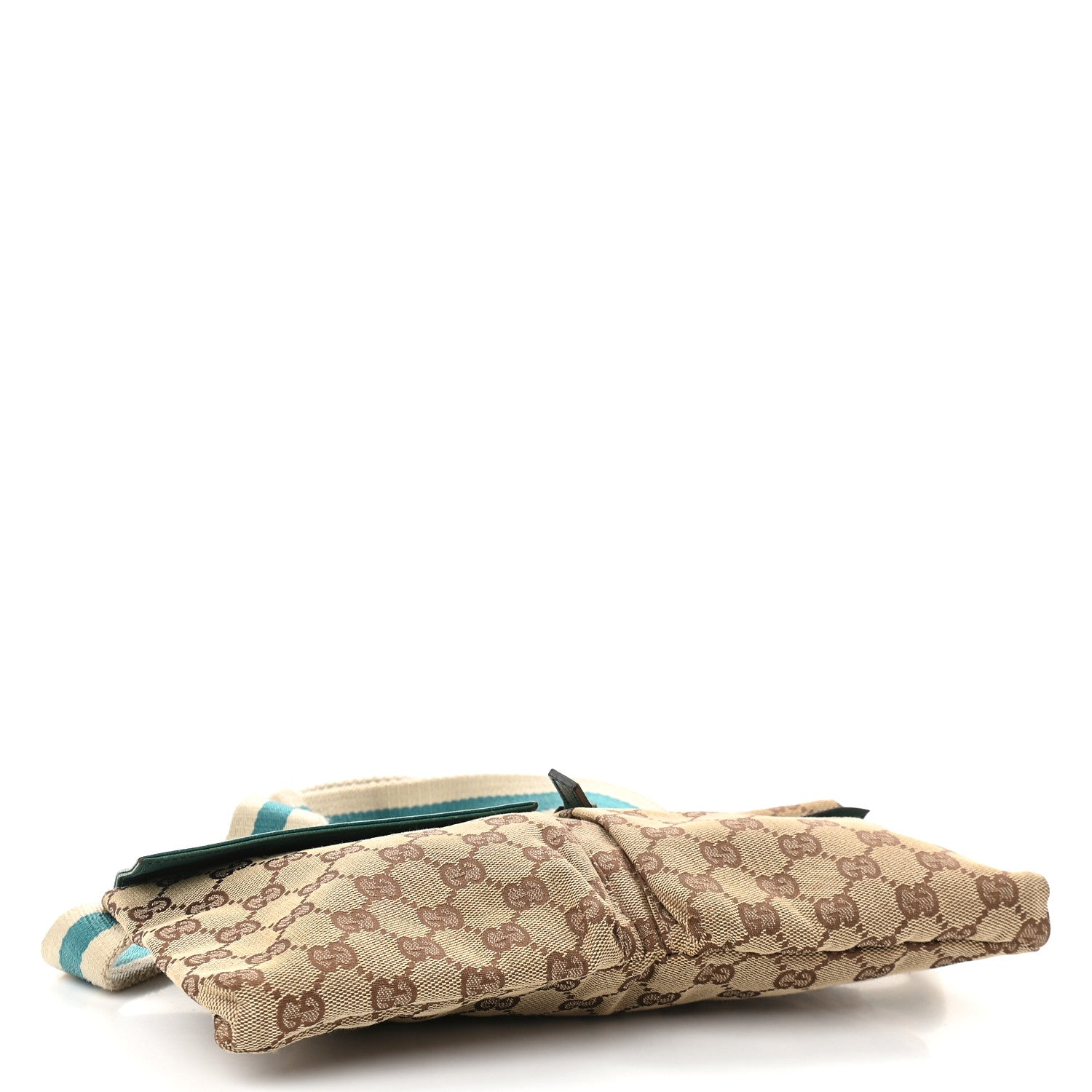 Gucci GG Monogram Web Double Pocket Belt Bag Turquoise 3 of 7