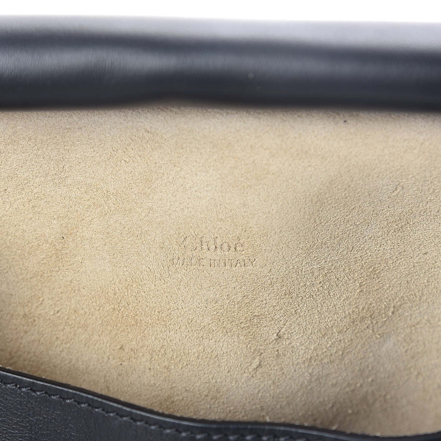 Chloe Suede Smooth Calfskin Medium Kurtis Shoulder Bag Black 6 of 8