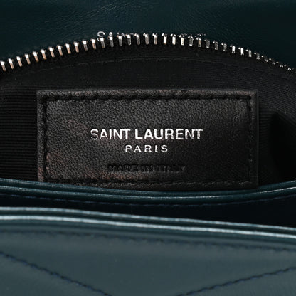 Saint Laurent Calfskin Y Quilted Monogram Toy Loulou Satchel Dark Green 6 of 10
