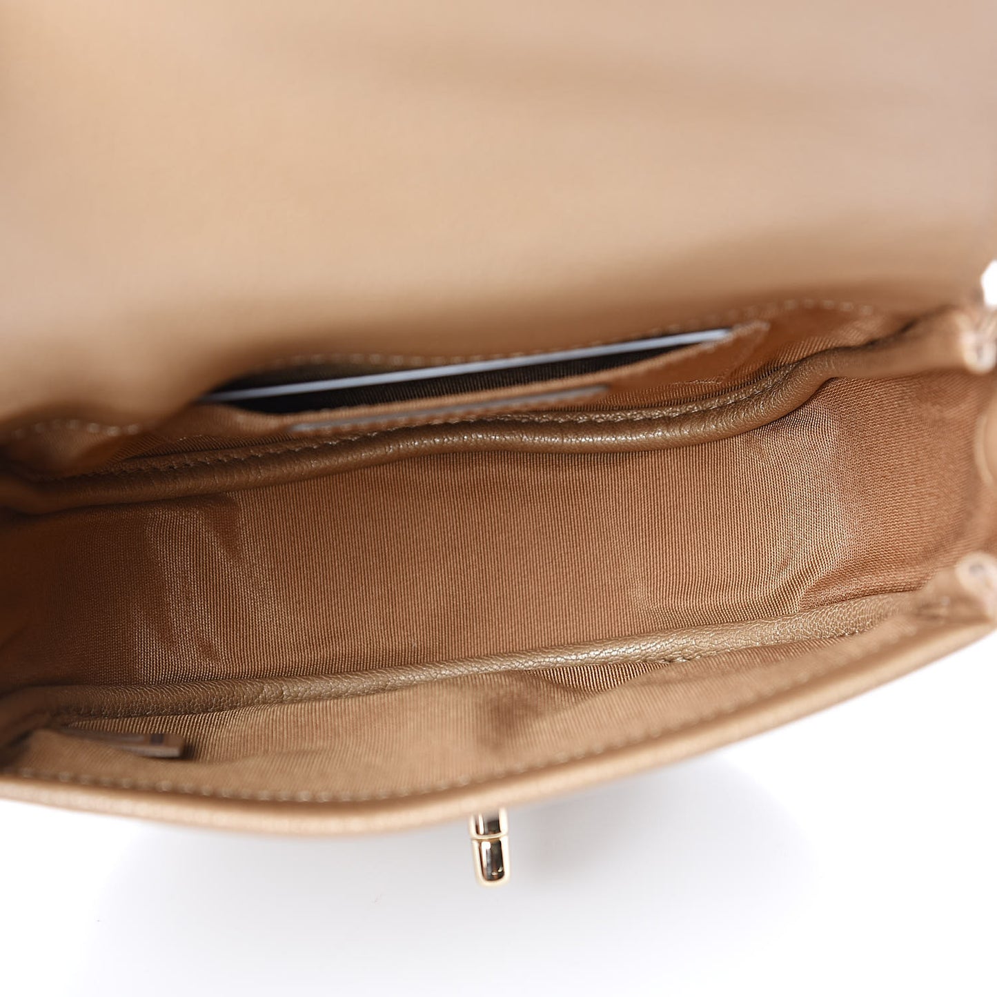 Goatskin Stitched Casual Trip Messenger Flap Beige