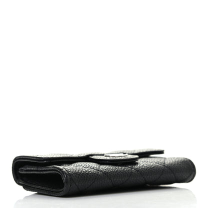 Chanel Caviar Quilted Flap Card Holder Wallet Black 4 of 8