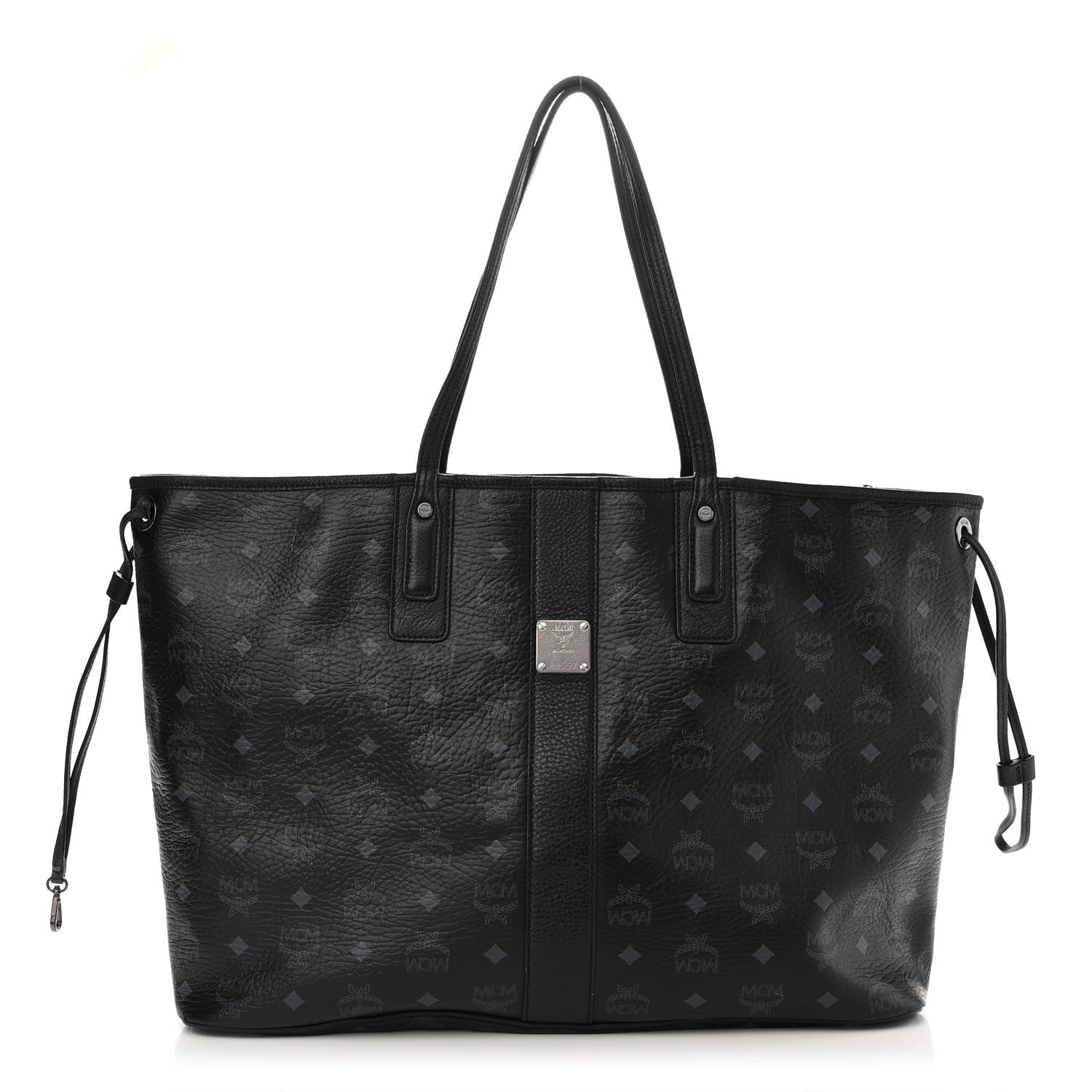 MCM Visetos Large Liz Reversible Shopper Tote Black 3 of 18