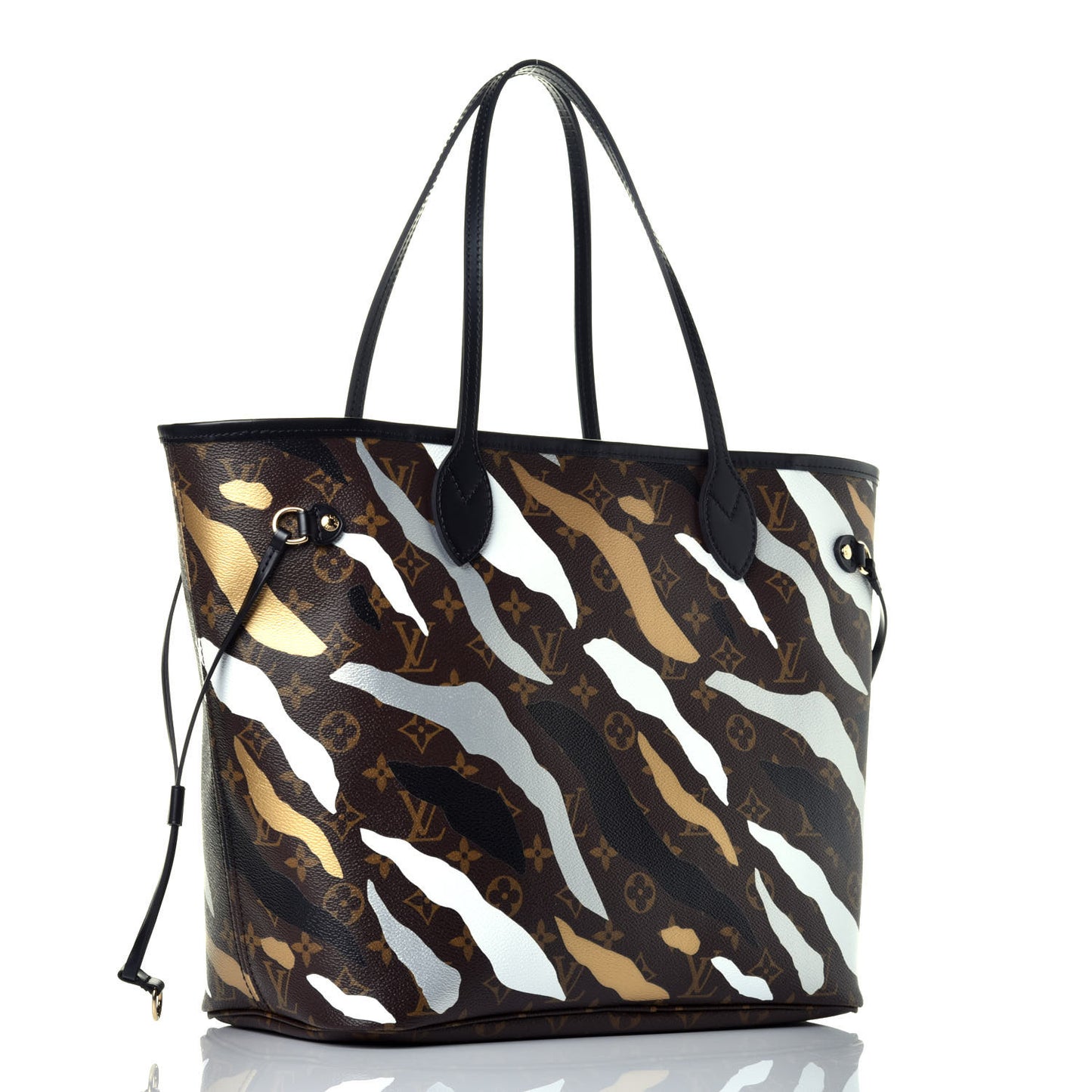 X LOL Monogram Neverfull MM Gold Silver
