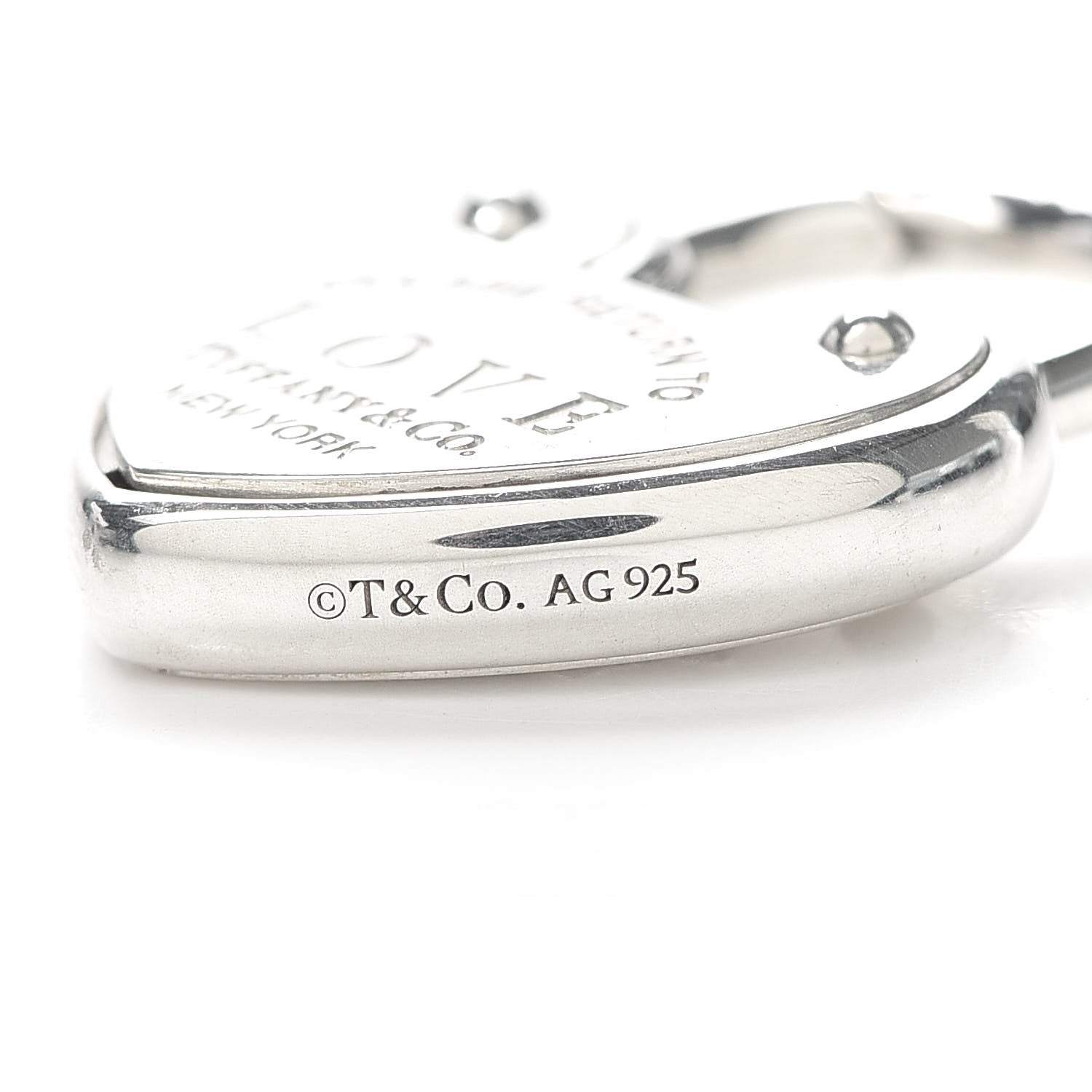 Tiffany Sterling Silver Return to Love Heart Lock Charm 4 of 5