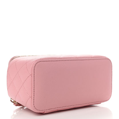 Chanel Caviar Quilted Small Vanity Case With Chain Pink 4 of 9