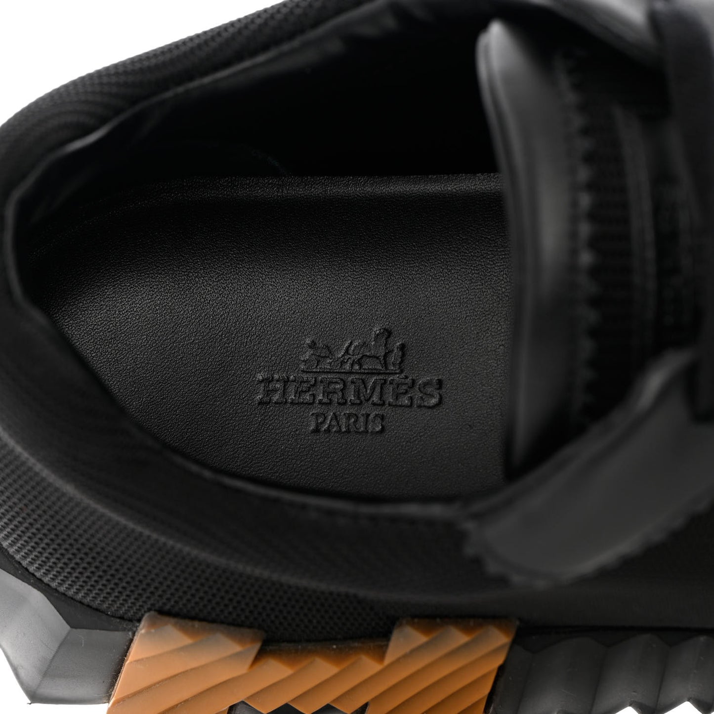 Technical Canvas Suede Goatskin Bouncing Sneakers 43 Black Miel