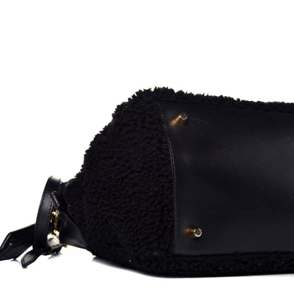 Burberry Prorsum Shearling Milverton Satchel Black 8 of 9