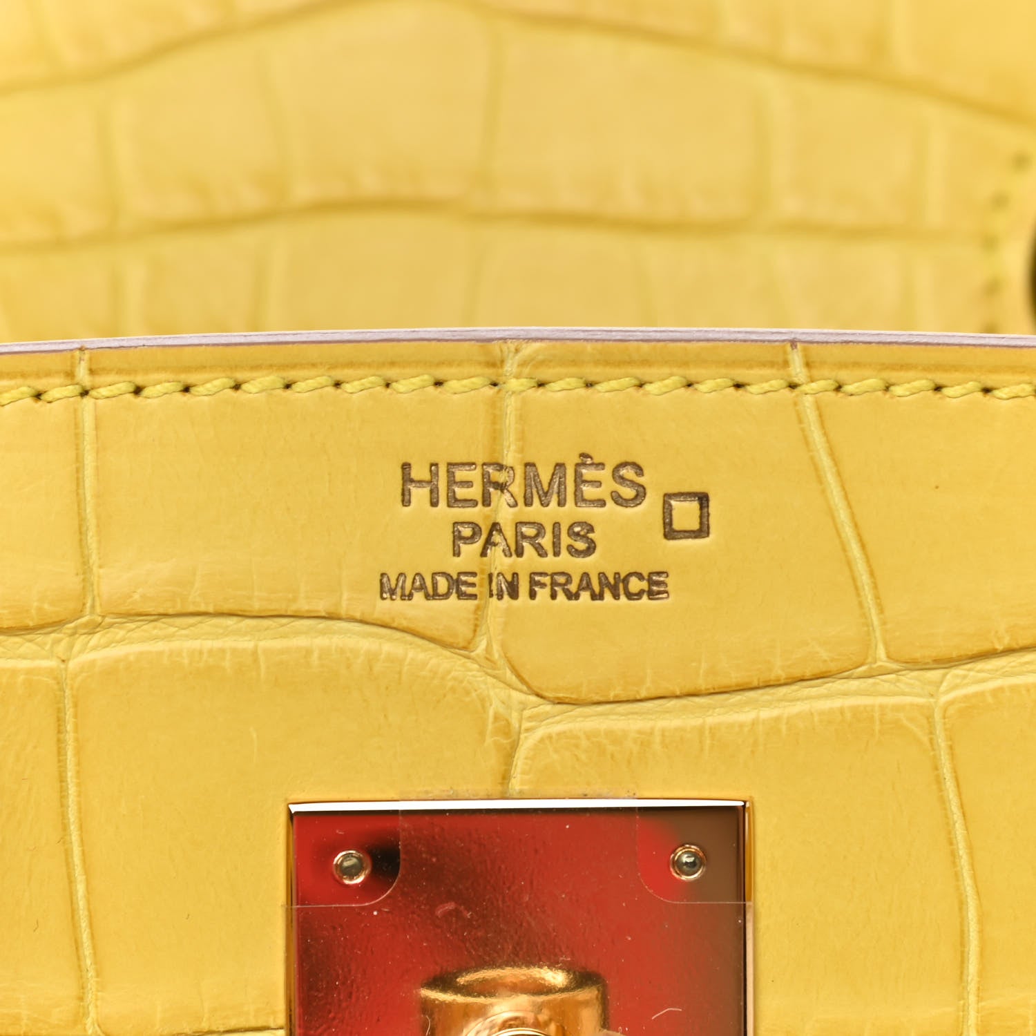 Hermes Matte Alligator Birkin 30 Mimosa 7 of 11