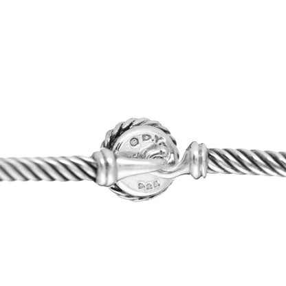 David Yurman Sterling Silver Amethyst 3mm Chatelaine Bracelet 4 of 4