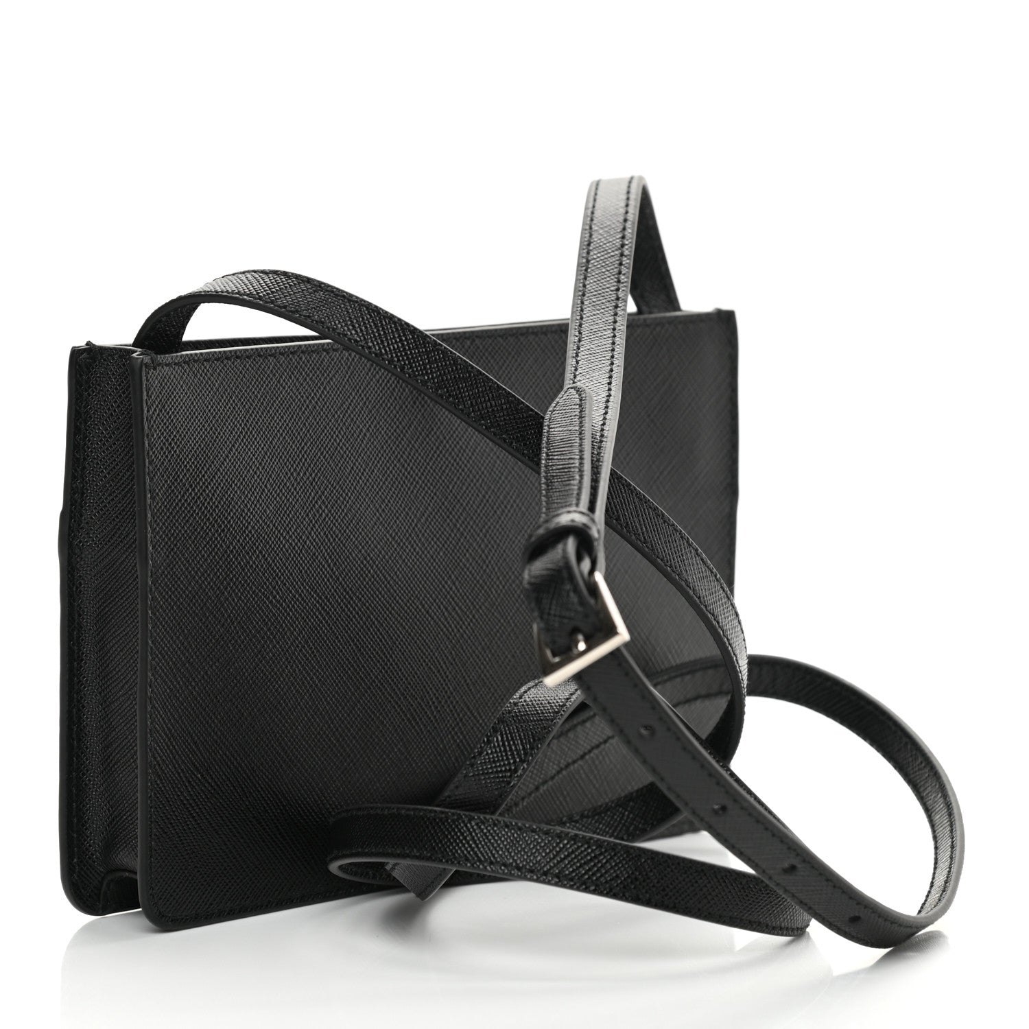 Prada Saffiano Crossbody Bag Black 2 of 9