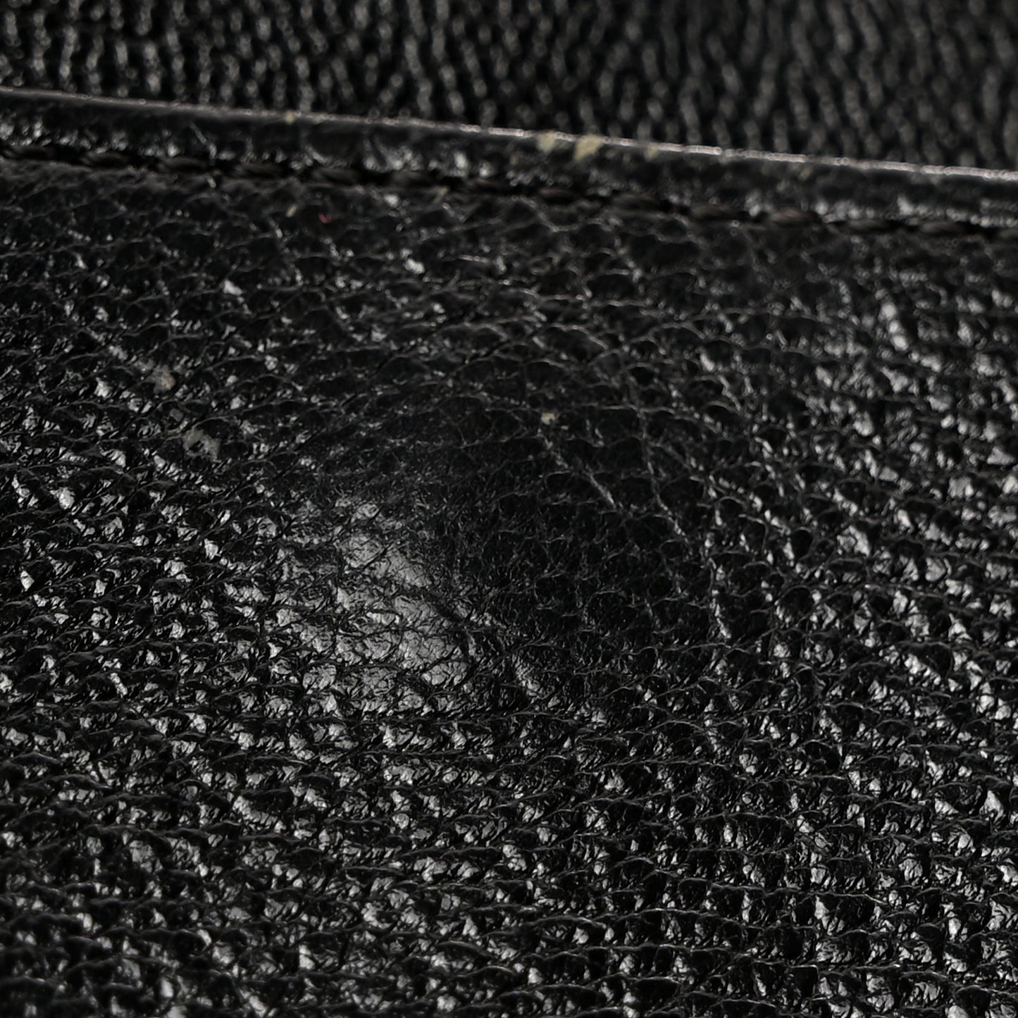 Goatskin Large Flap Wallet Black