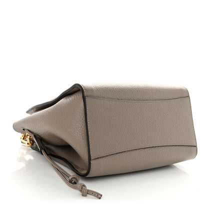 Mulberry Heavy Grain Small Iris Tote Powder Grey Dark Clay 4 of 11