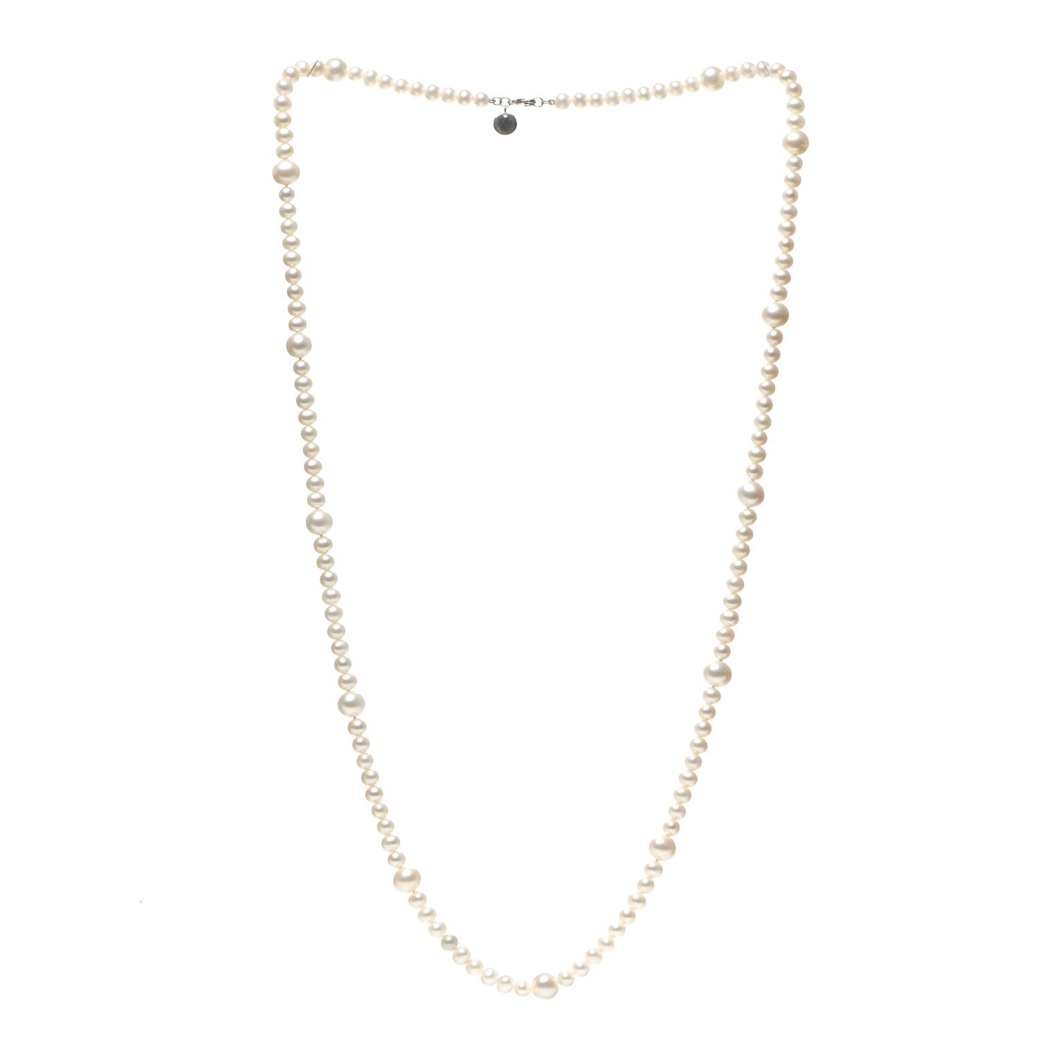 Tiffany Sterling Silver Ziegfeld Pearl Long Necklace 30" 3 of 6