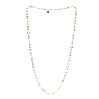 Tiffany Sterling Silver Ziegfeld Pearl Long Necklace 30" 3 of 6