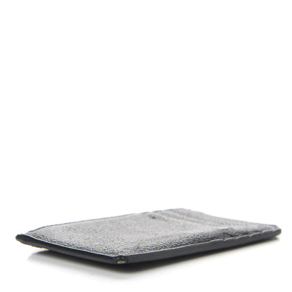 Saint Laurent Grained Calfskin 5 Fragments Zip Pouch Card Holder Black 5 of 7