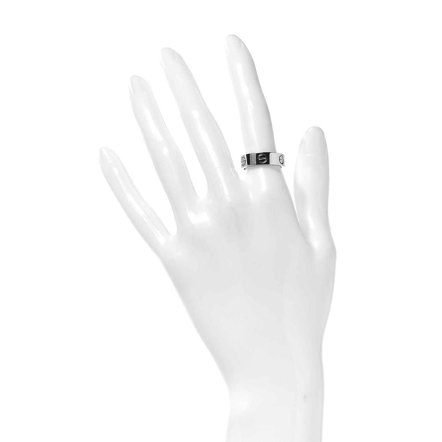 18K White Gold 5.5mm LOVE Ring 52 6