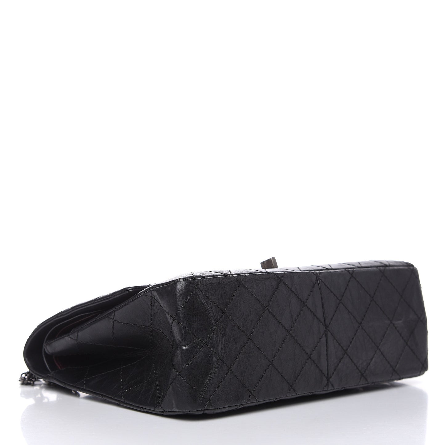 Aged Calfskin Quilted 2.55 Reissue 226 Flap Black