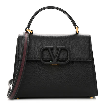 Valentino Garavani Grainy Calfskin Small VSling Top Handle Bag Black 1 of 11