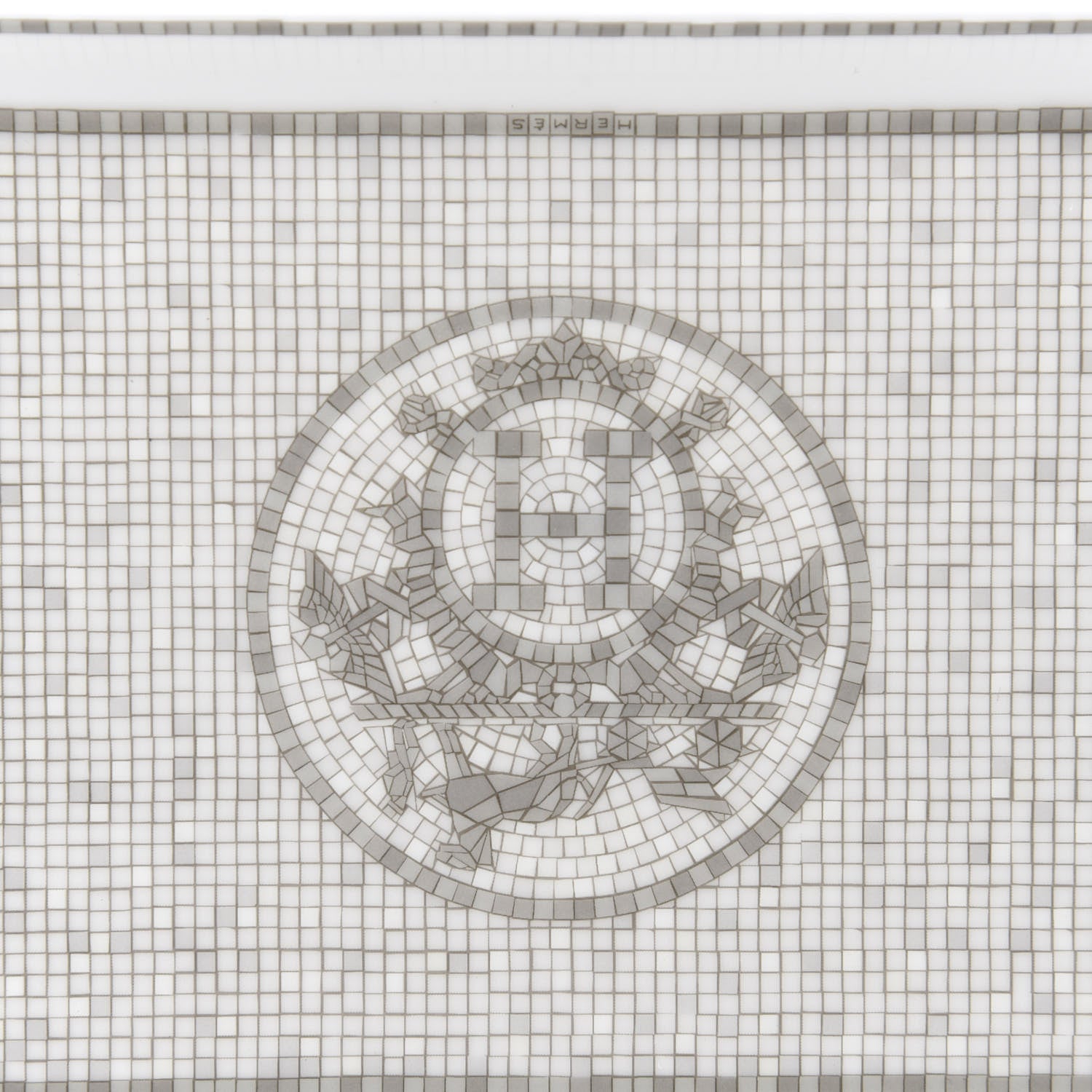 Hermes Porcelain Mosaique Au 24 Sushi Plate Platine 4 of 6