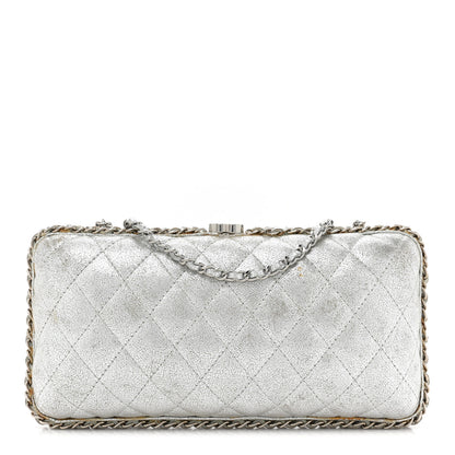 Chanel Metallic Lambskin Small Chain Around Clutch Silver 1 of 18