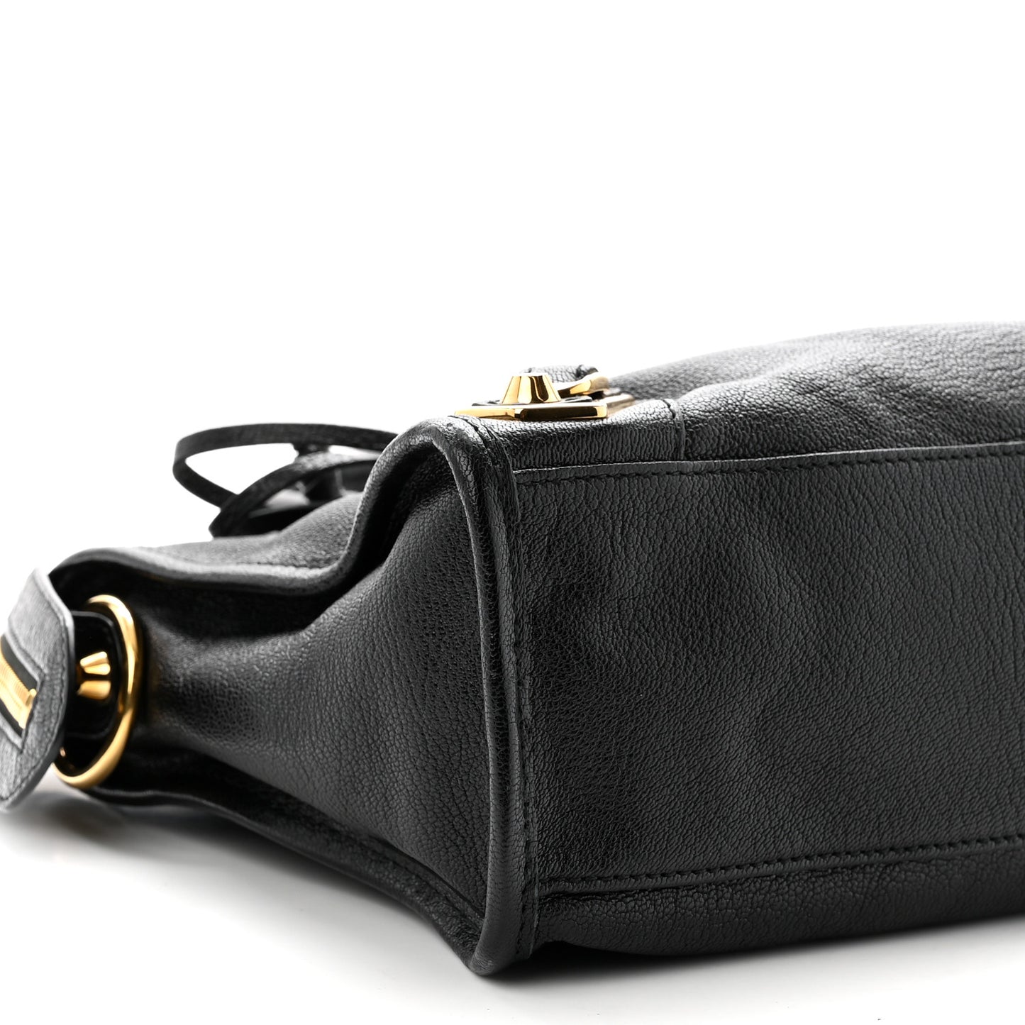 Chevre Gold Metallic Edge Hardware S City Black