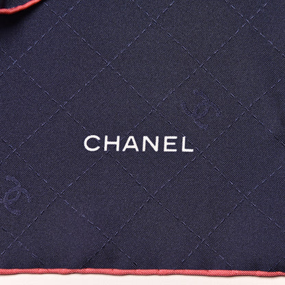 Chanel Silk Splash CC Scarf Navy Blue 4 of 4