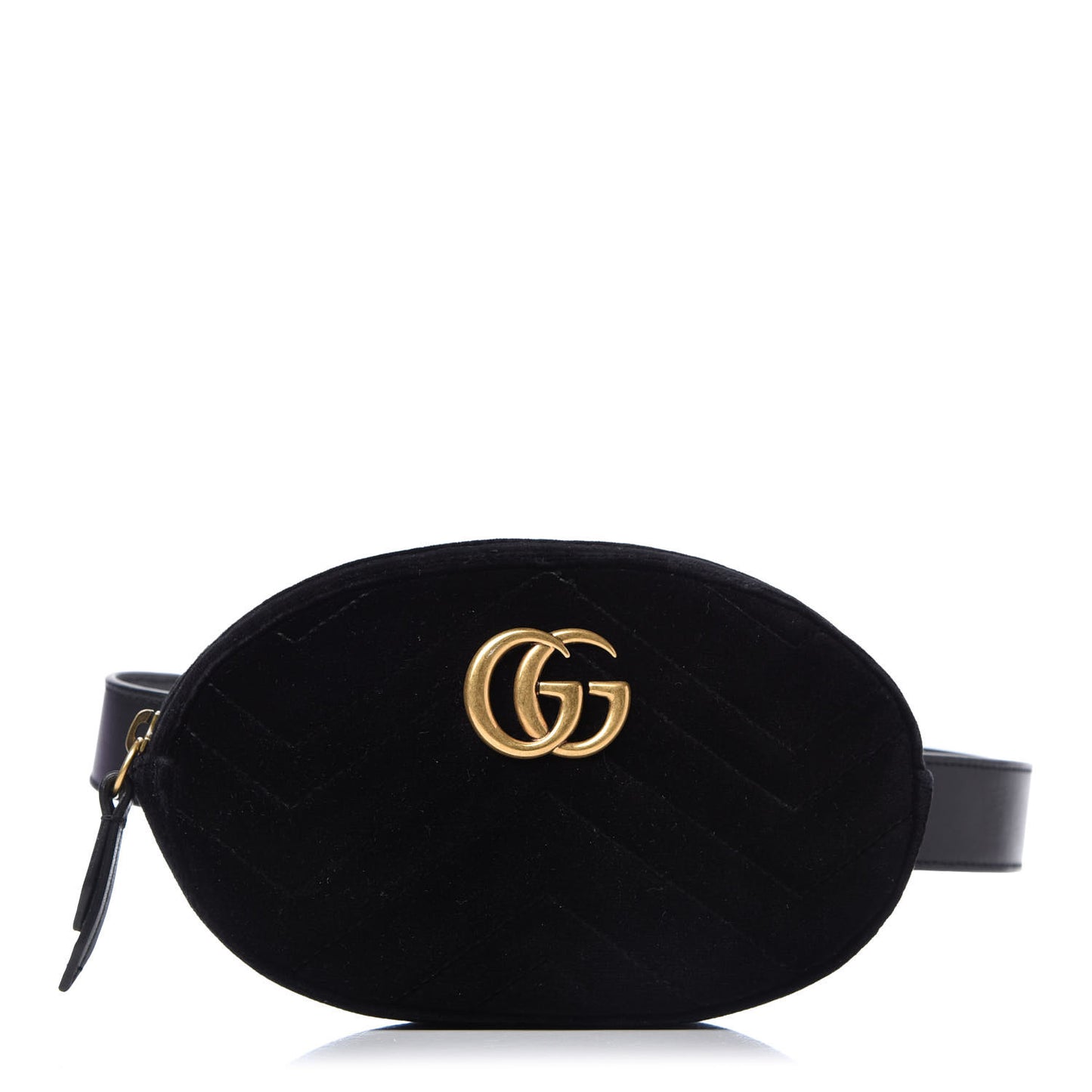 Velvet Matelasse GG Marmont Belt Bag 85 34 Black