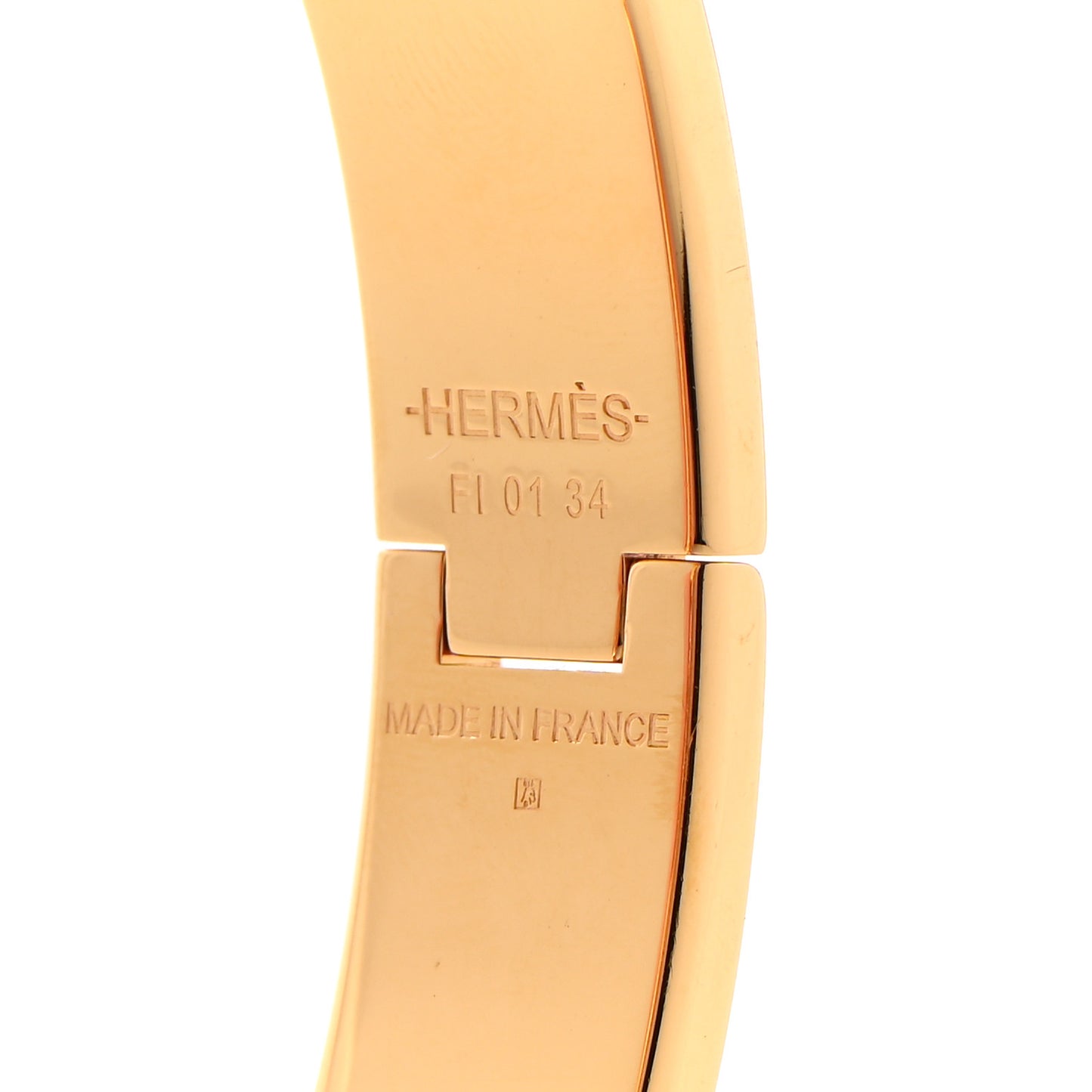 Enamel Narrow Clic Clac H Bracelet PM White