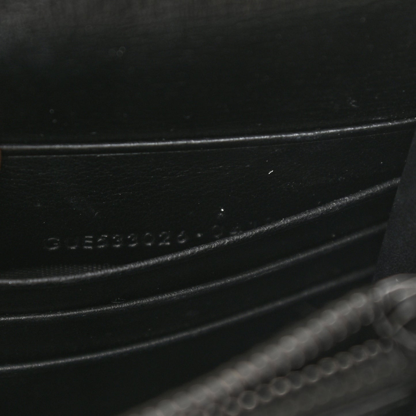 Calfskin Monogram Sunset Chain Wallet Black