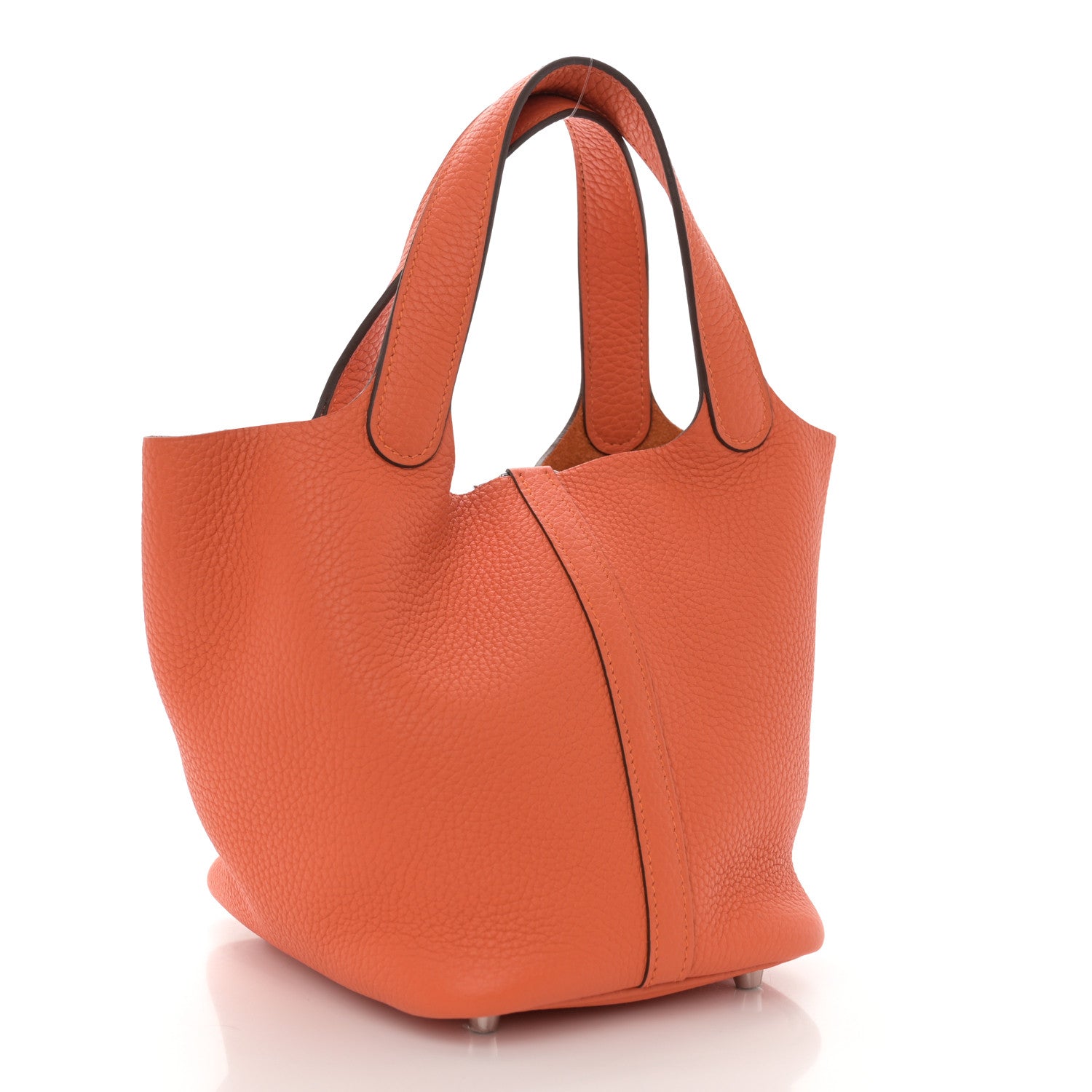 Hermes Taurillon Clemence Picotin Lock 18 PM Orange 3 of 10