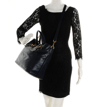 Prada Soft Calf Tote Baltico 2 of 10
