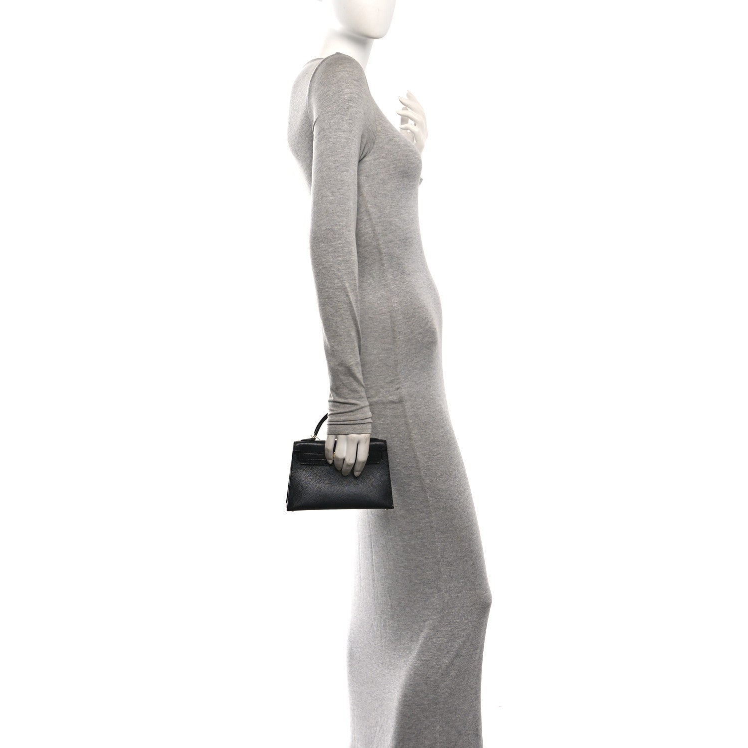Hermes Chevre Chamkila Mini Kelly Sellier 20 Black 2 of 11