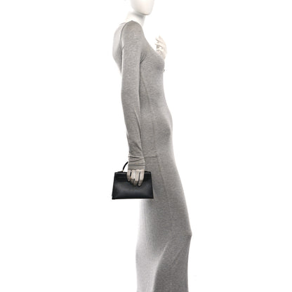 Hermes Chevre Chamkila Mini Kelly Sellier 20 Black 2 of 11