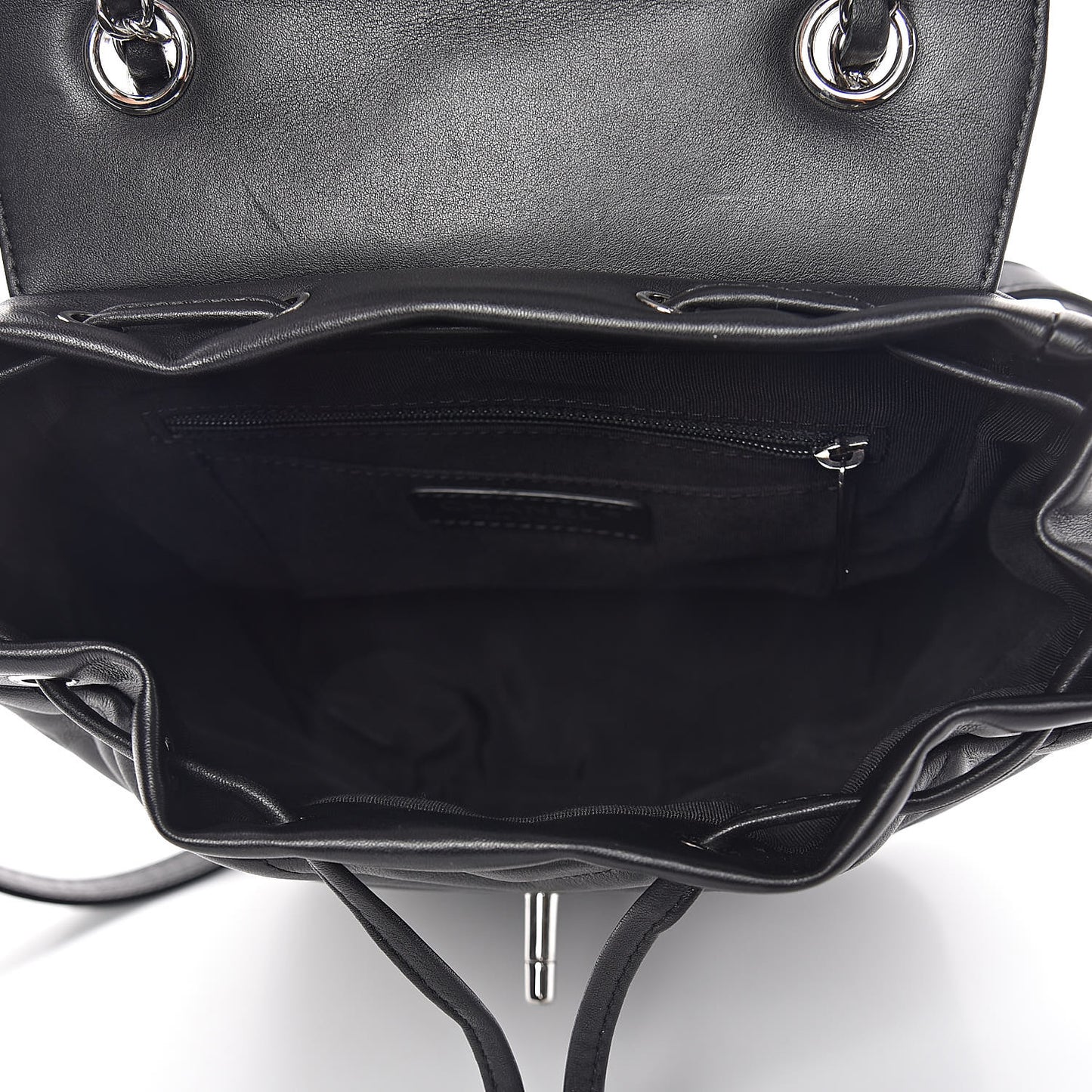 Calfskin Chevron Quilted Small Urban Spirit Backpack Black