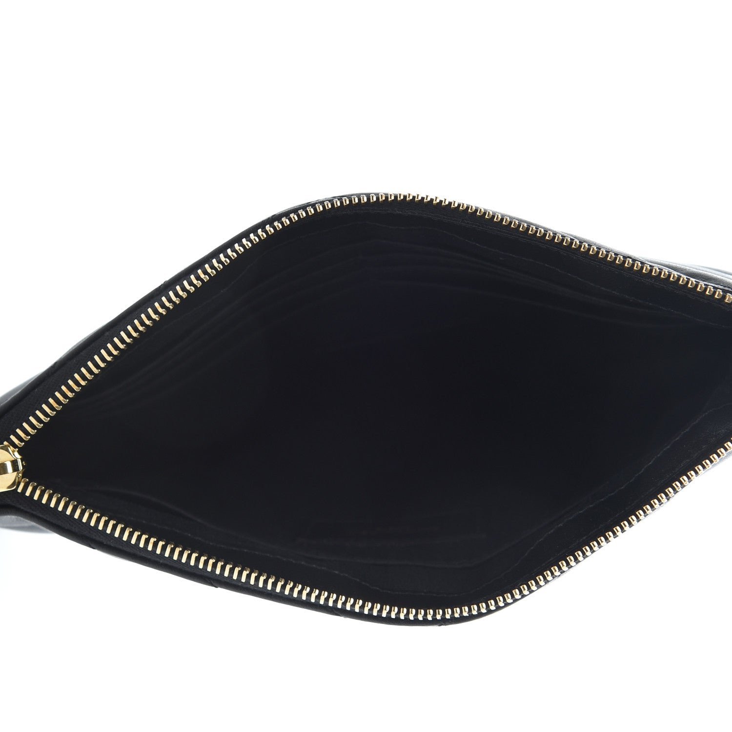 Saint Laurent Calfskin Matelasse Chevron Monogram A5 Wristlet Black 5 of 8