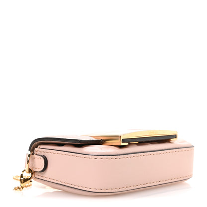 Fendi Nappa Matisse FF Embossed Nano Maxi Buckle Baguette Charm Rosa Quarzo 4 of 10