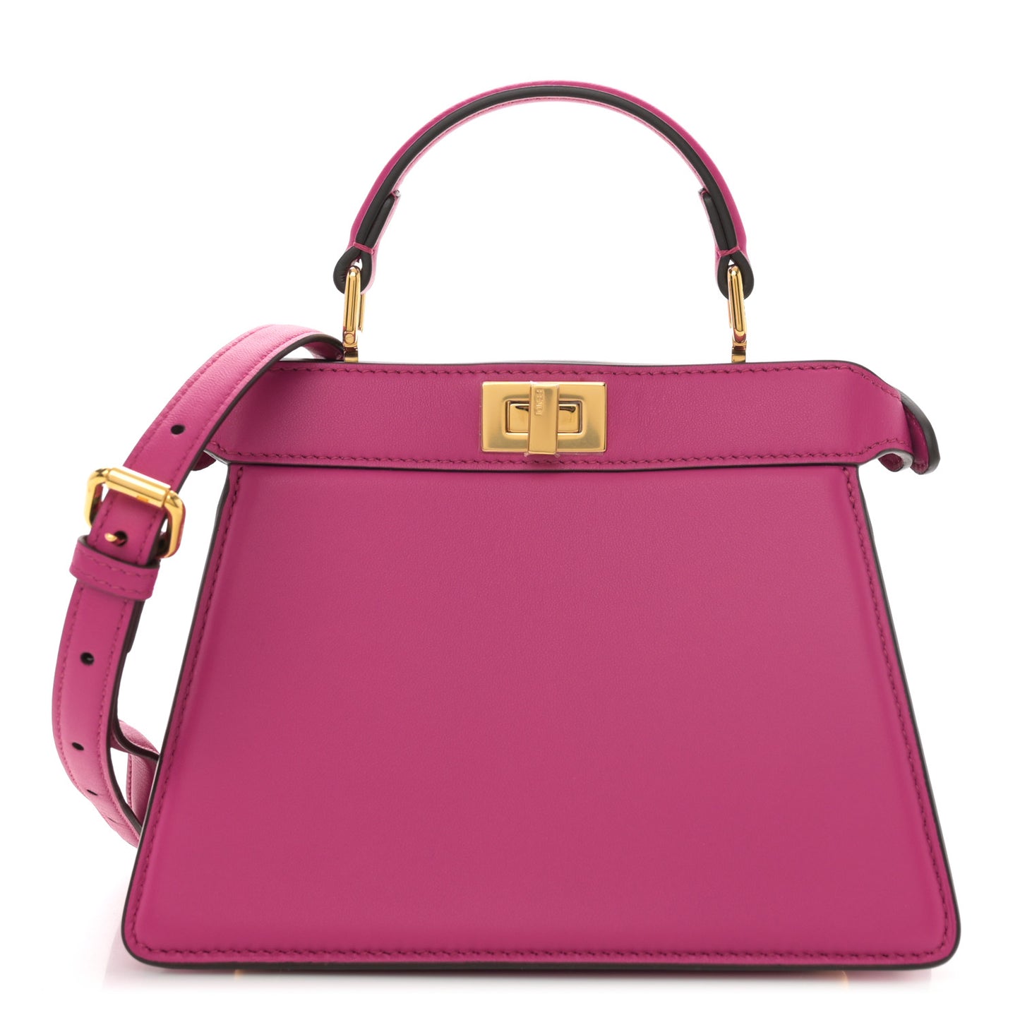 Shiny Nappa Petite Peekaboo I SEE U Satchel Magenta