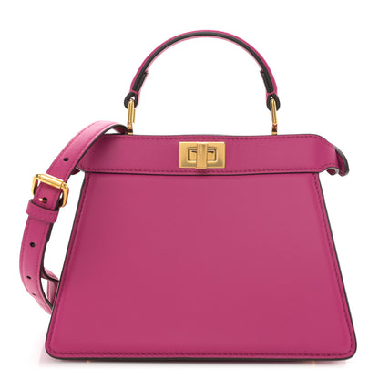 Fendi Shiny Nappa Petite Peekaboo I SEE U Satchel Magenta 1 of 10
