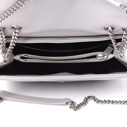 Saint Laurent Calfskin Y Quilted Monogram Small Loulou Chain Satchel Granite 6 of 11