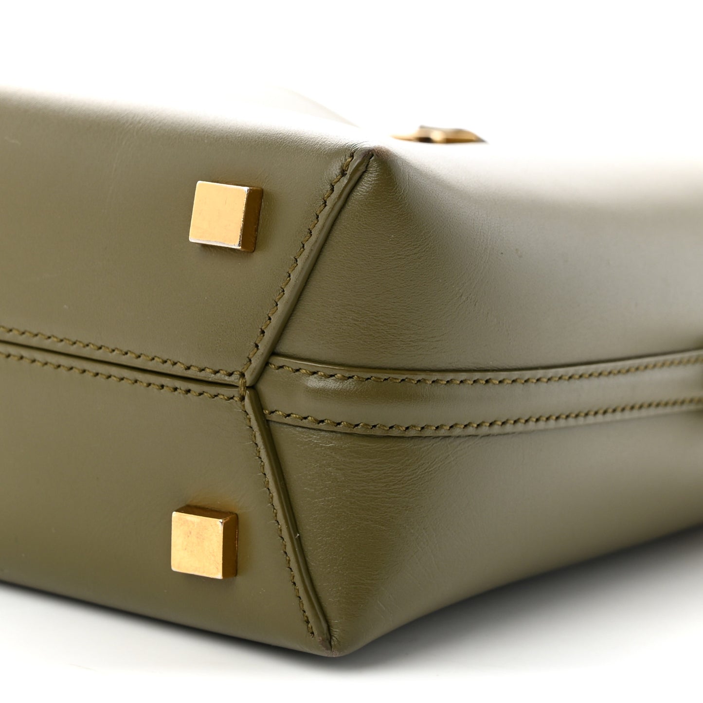 Shiny Calfskin Le 37 Mini Bucket Bag Strong Moss