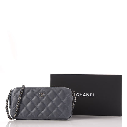 Chanel Caviar Quilted Small Clutch With Chain Grey 11 of 11