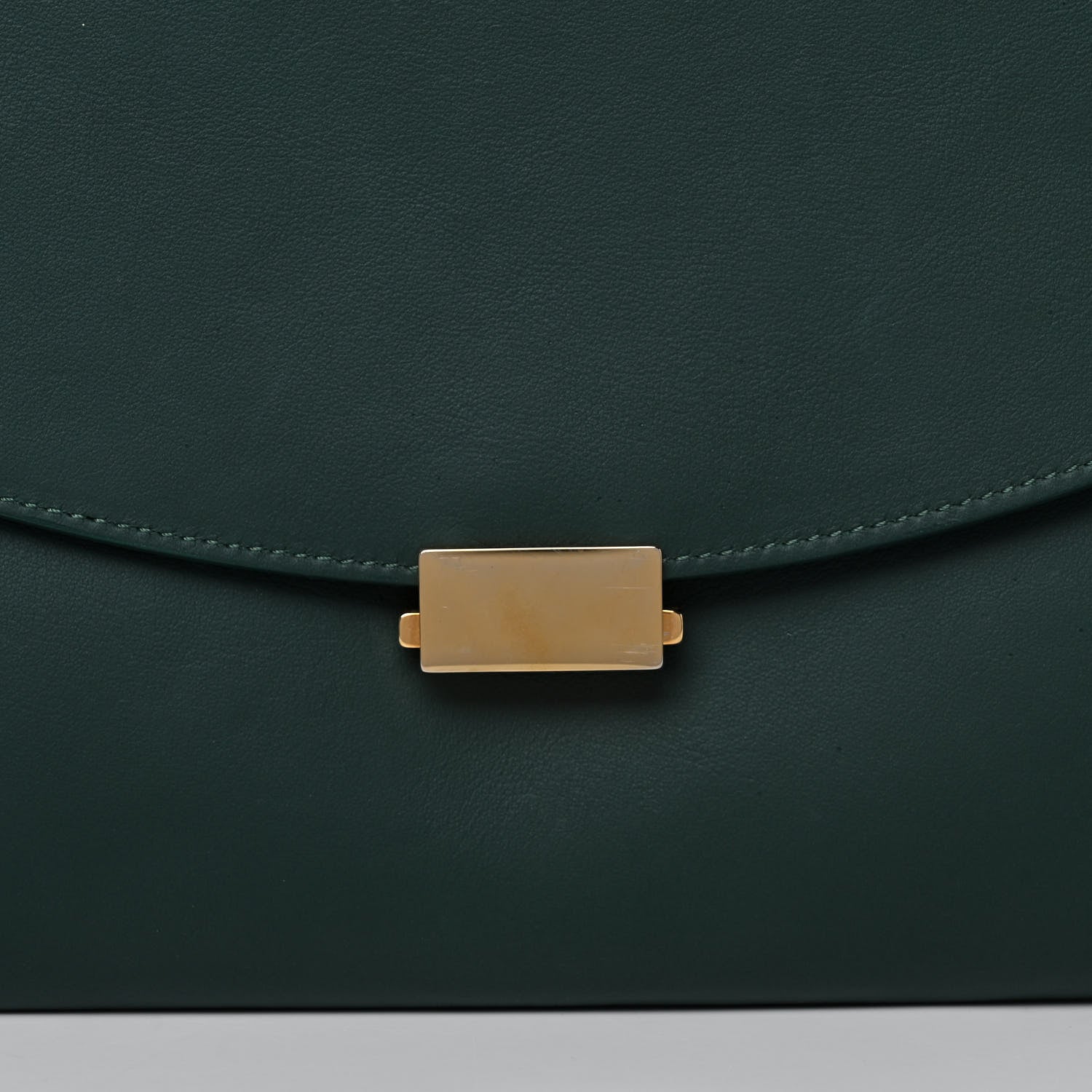 Mansur Gavriel Calfskin Envelope Flat Clutch Dark Green 6 of 13