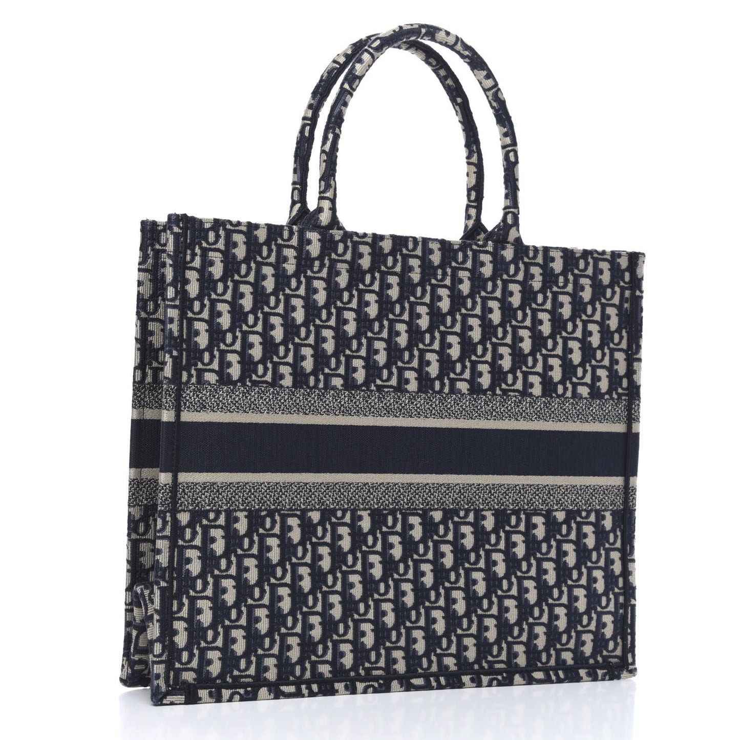 Oblique Book Tote Blue Multicolor