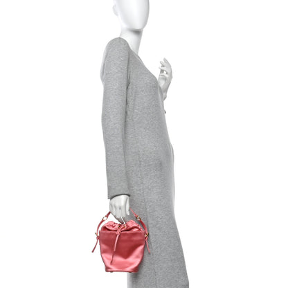 Prada Satin Raso Bucket Bag Pink 2 of 12