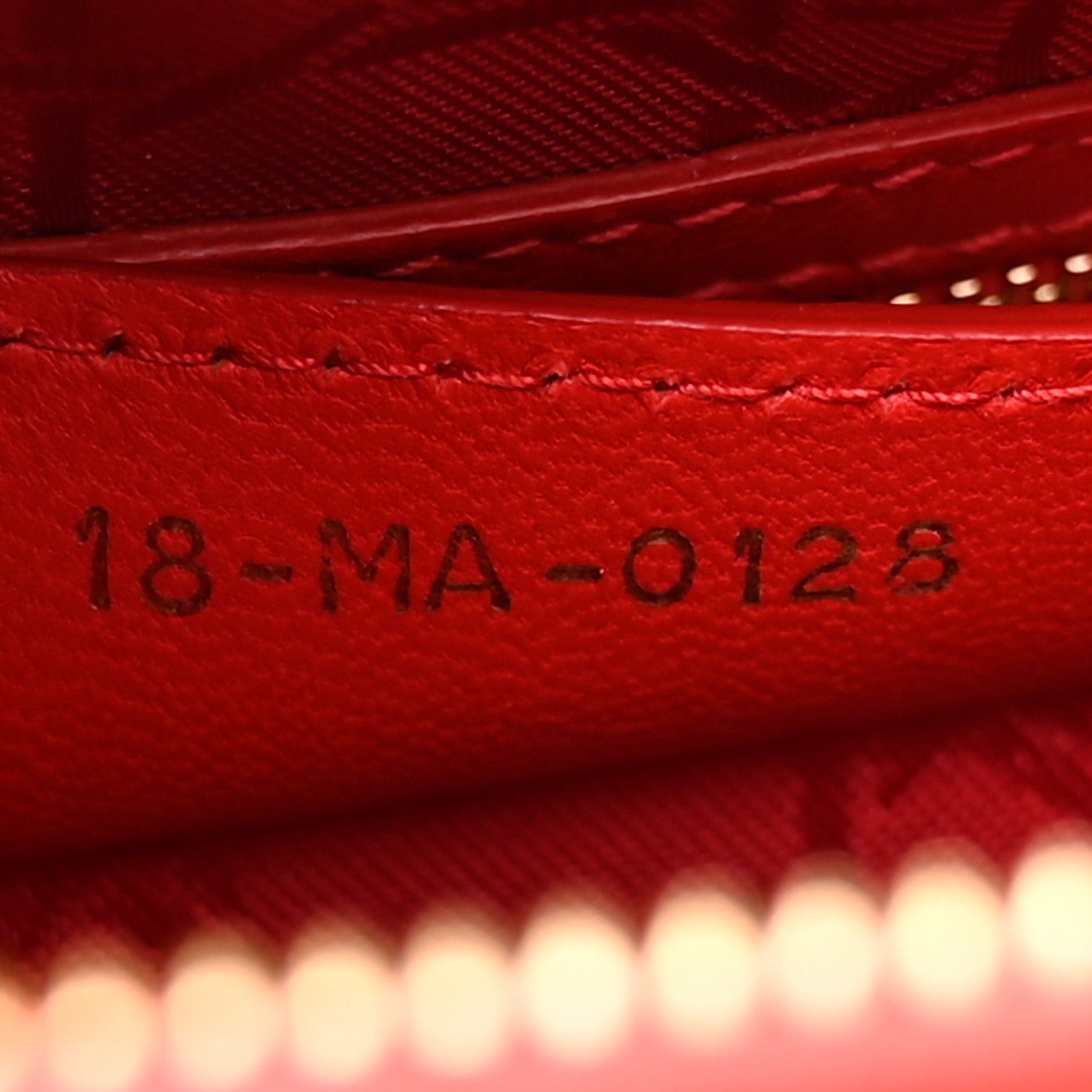 Christian Dior Lambskin Cannage Medium Lady Dior Red 7 of 16