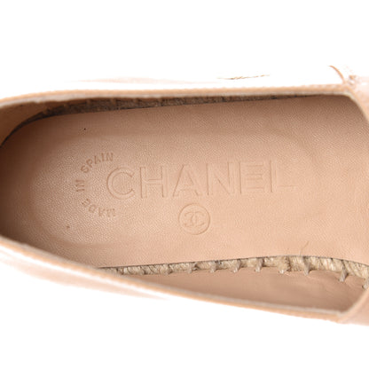 Chanel Lambskin CC Espadrilles 35 Beige Black 9 of 10